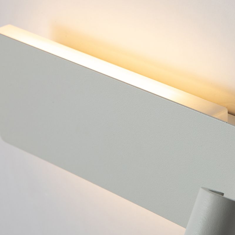 Modern Aluminum Wall Light Rectangle 2 Lights Reading Wall Sconce for Bedroom