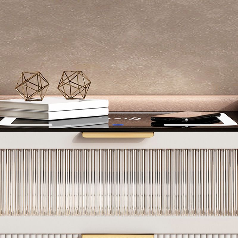 Wood Nightstand 16" Wide Bed Nightstand with Draewrs and Legs