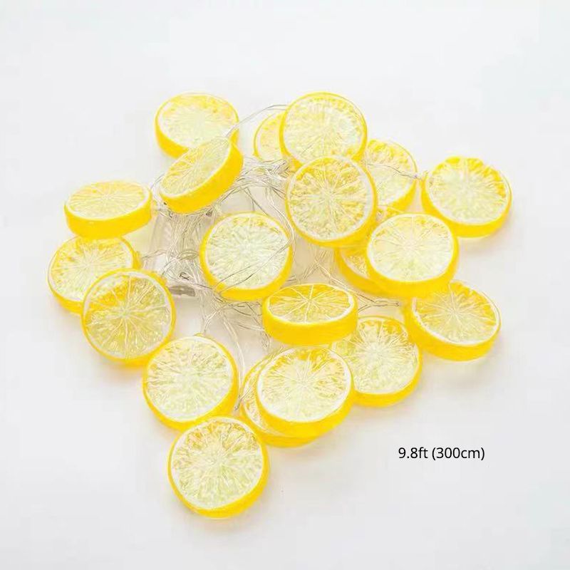 Nordic Lemon Slice String Light Set Plastic Bedroom Indoor Lighting with USB Plug