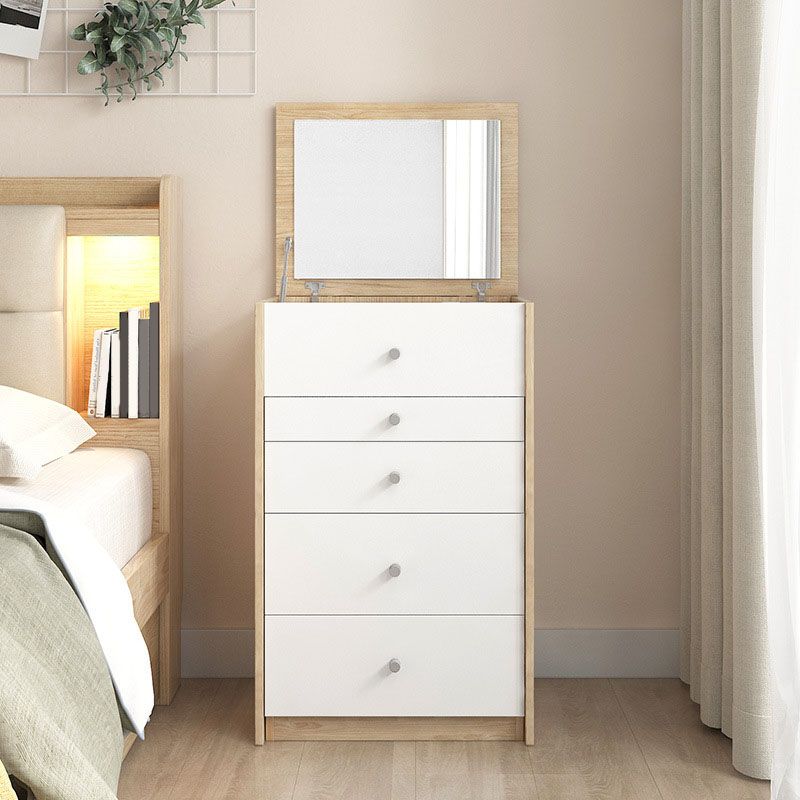 Make-up Vanity with 5 Storage Drawers 15.74" Wide Wooden Dresser