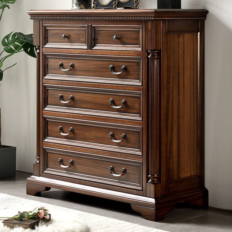 Contemporary Horizontal Double Dresser Wood Storage Chest for Bedroom