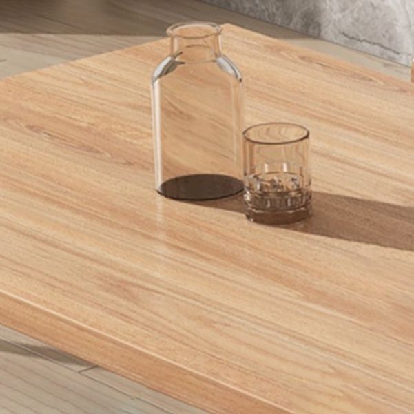 Modern Pine Solid Wood Dining Room Table 4 Legs Natural Rectangle Dining Table