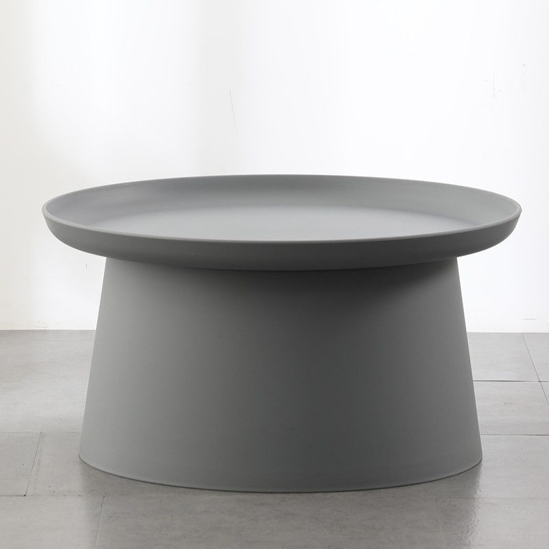 Modern Round Coffee Table Pedestal Cocktail Table for Living Room