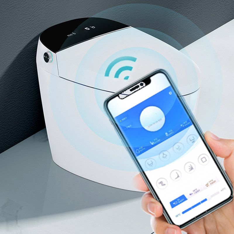 Modern All-In-One Toilet Bowl Siphon Jet Toilet with Seat for Bathroom