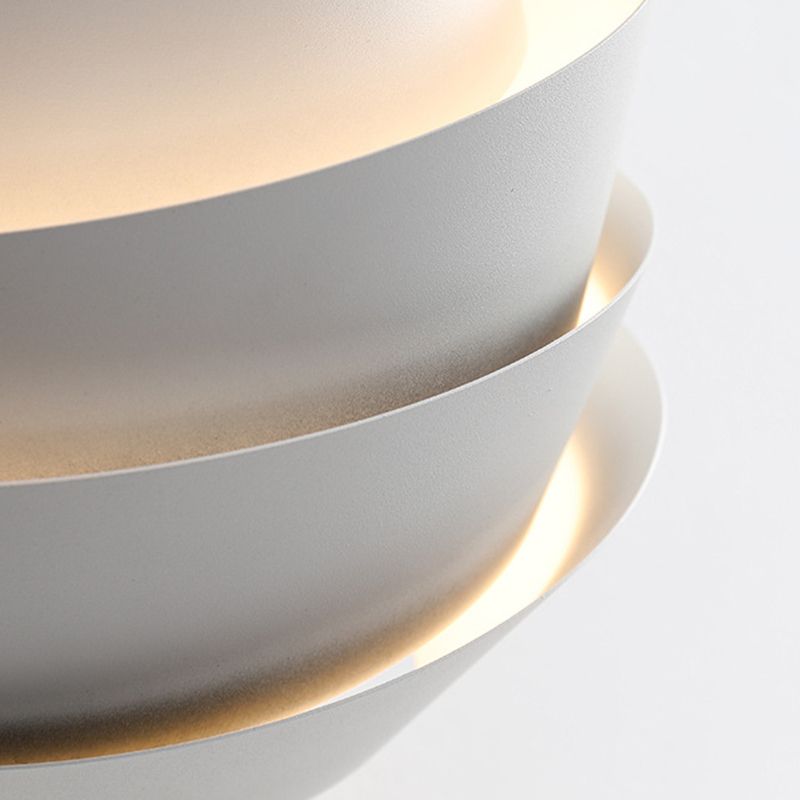 Contemporary 2-Light White Wall Mounted Sconce Metal Unique Wall Light