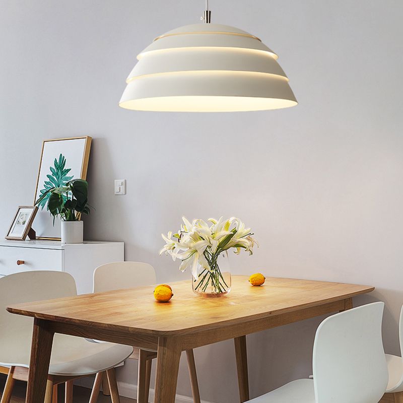 1 Light Bowl Shade Hanging Light Fixture Living Room Bedroom Modern Simple Pendant Light