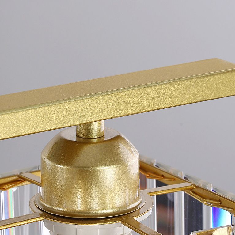 Squares oro Isola illuminazione Isola Stile Minimalista Crystal Island Pendant Light