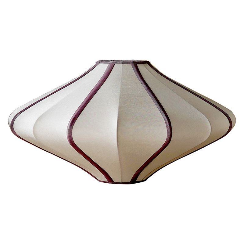 Rhombus Hanging Ceiling Lantern Modern Fabric 1-Light Dinner Pendant Light with Tassel