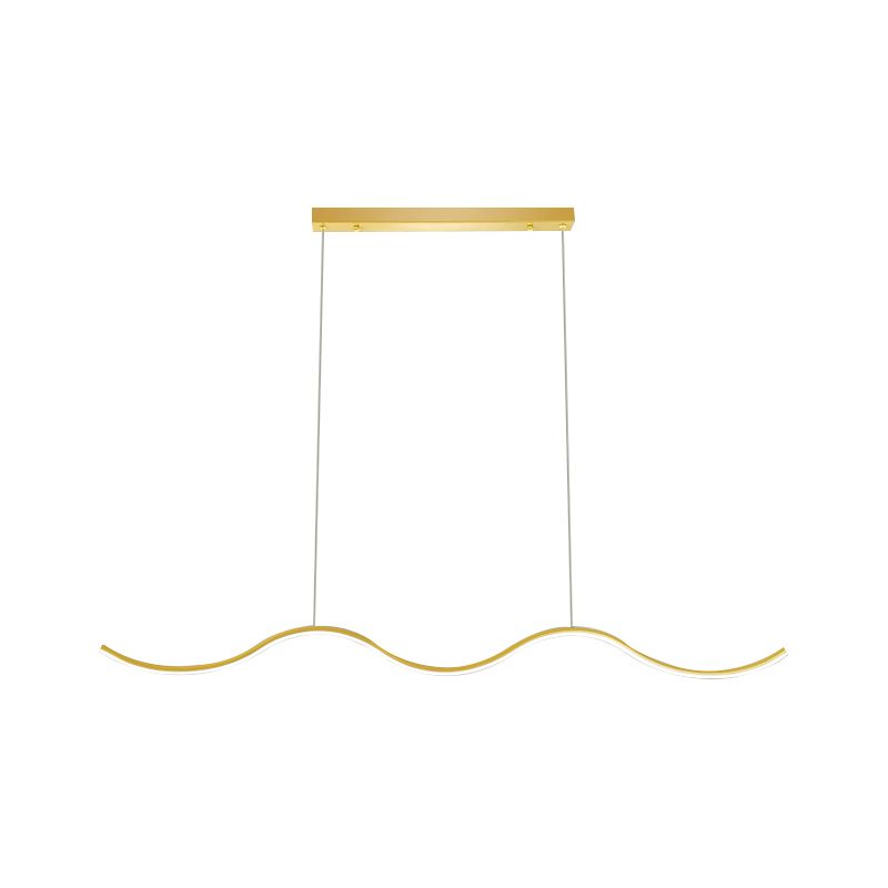 Metal Linear Shade Island Pendant Postmodern Style 1 Light Island Lighting for Living Room