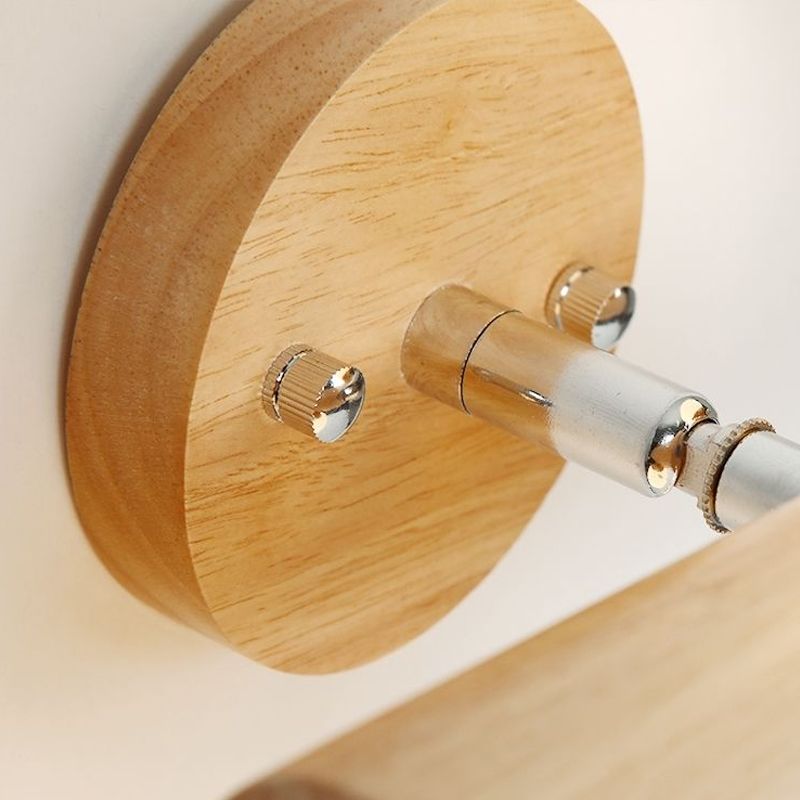 Witte glazen bal roterende wandlamp Noonstal 2 lampen houten wand gemonteerd licht voor slaapkamer