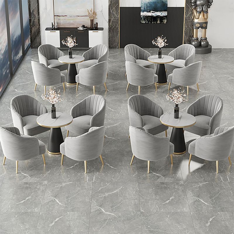 nordic Arms Included Gold Base Basic Four Leg Accent Armchair