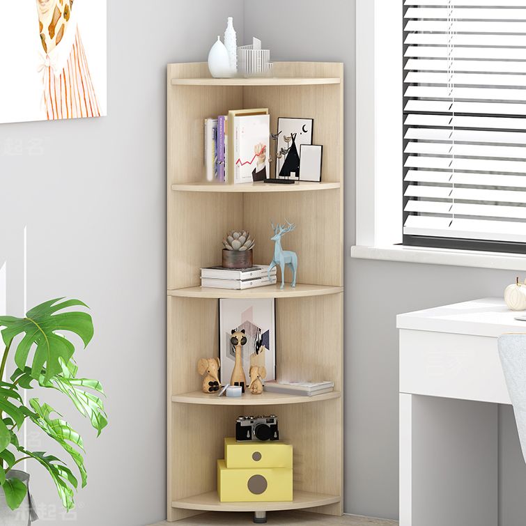 Modern Engineered Wood Bookshelf Corner Book Shelf for Living Room