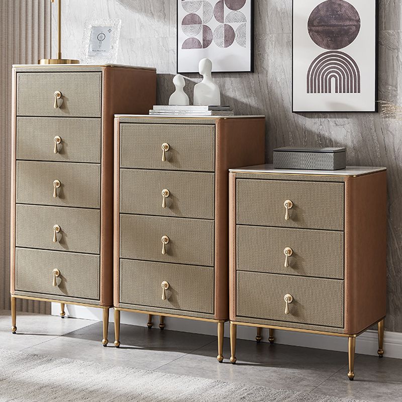 Glam Vertical Dresser 3/4/5 Drawers Storage Dresser for Dining Room