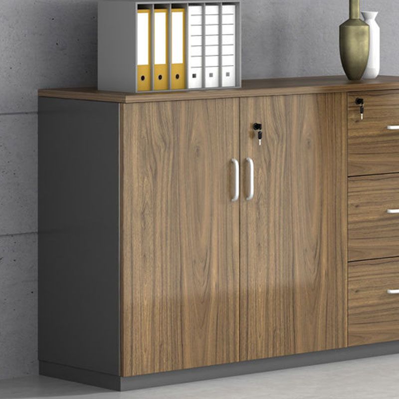 Contemporary Style Filing Cabinet Wood Lateral File Cabinet with Locking Storage