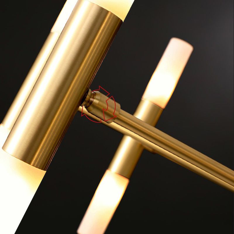 Accesorio de iluminación de araña de metal starburst estilo dorado moderno lámpara colgante