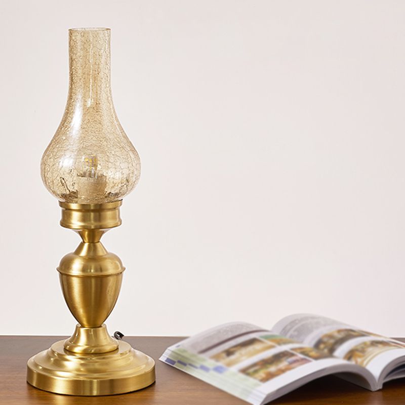 Contemporary Glass Table Lamp Eye-caring Table Lighting Fixture for Living Room