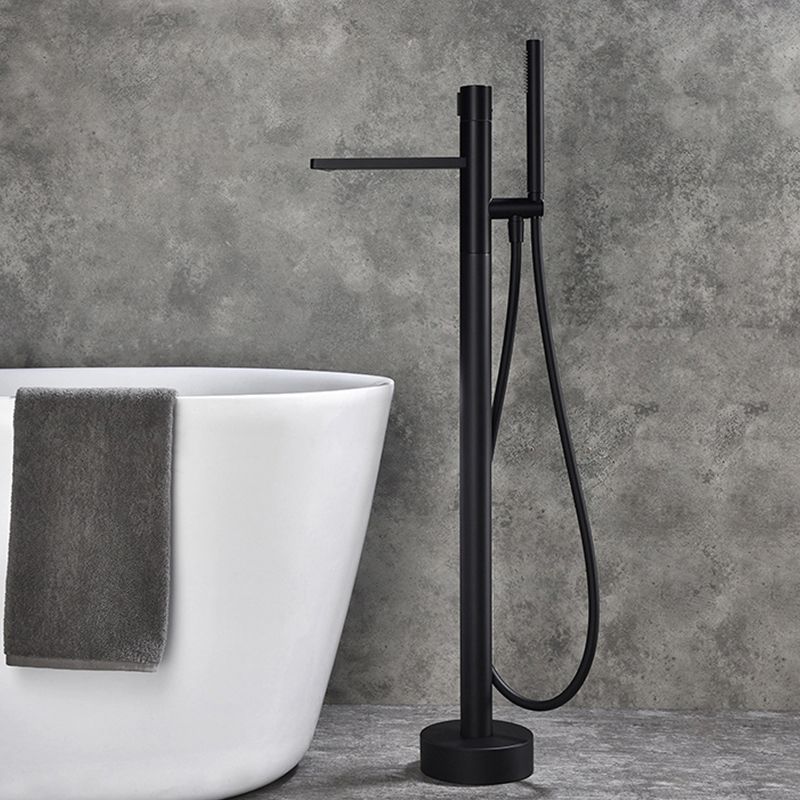 Modern Floor Standing Faucet Handheld Shower Head Bathtub Faucet