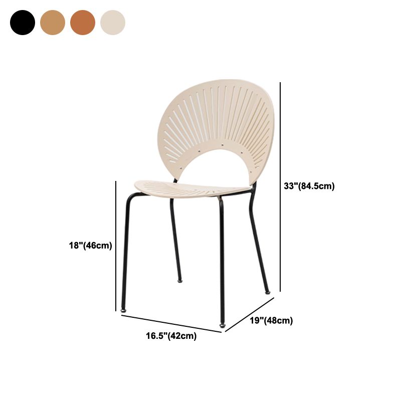 Modern Armless Dining Chairs Solid Wood Windsor Back Dining Side Chair