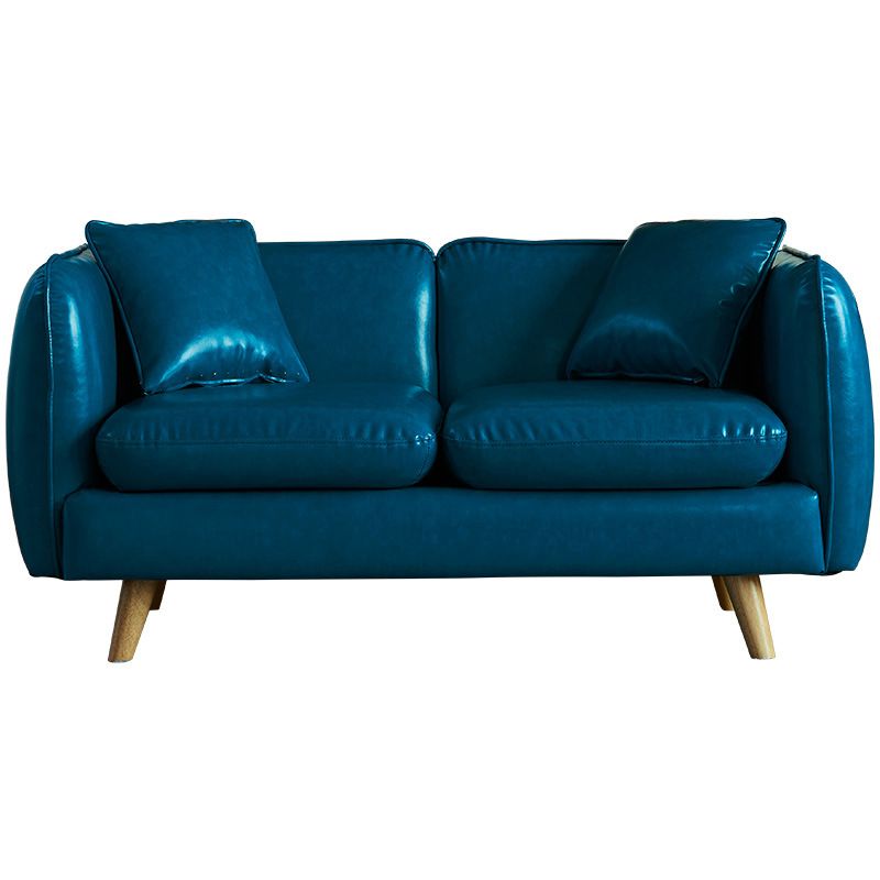 Tuxedo Arm Sofa Nordic 30.31" D x 25.2" H Faux Leather Seating