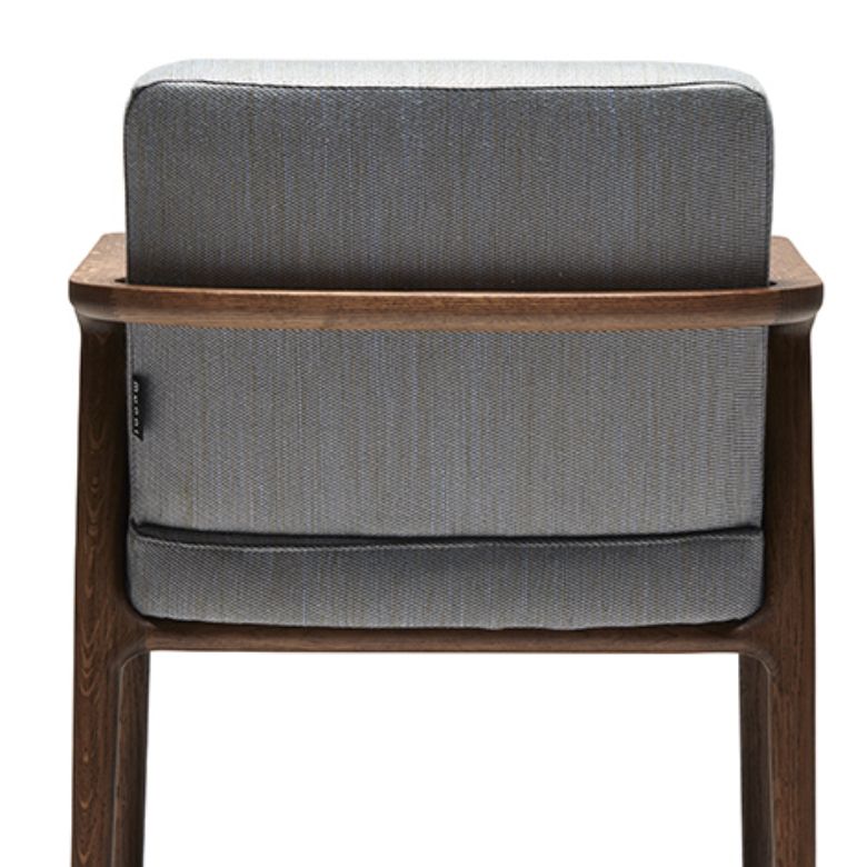 Solid Wood Arm Chair Upholstered Modern Dining Chair for Home
