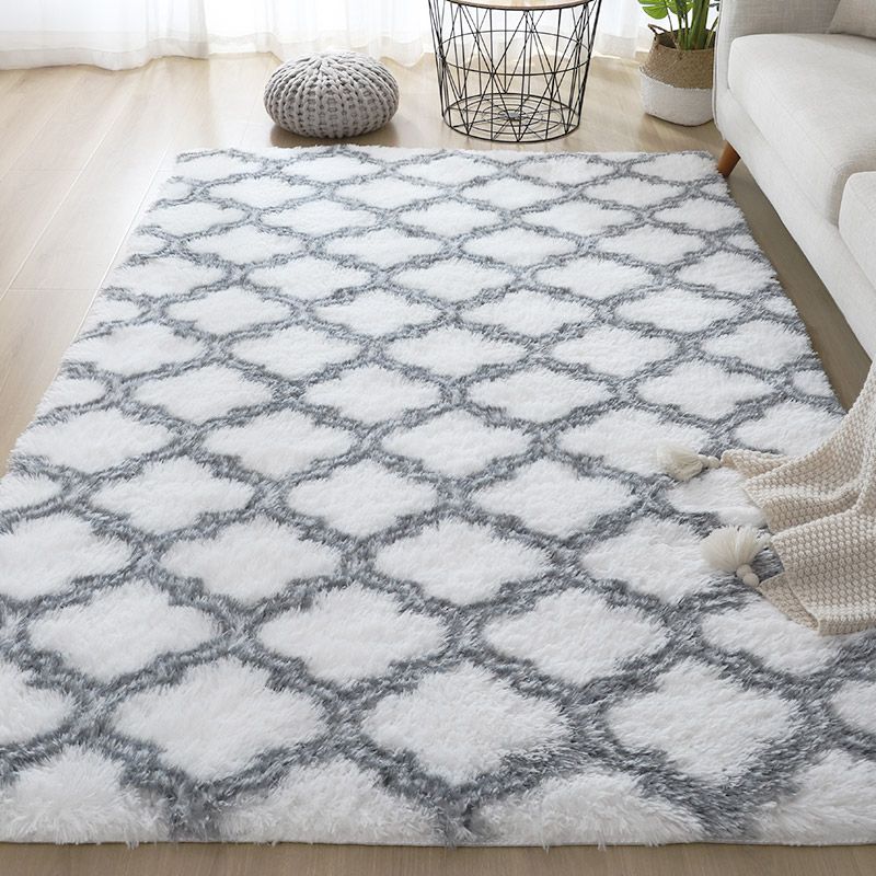 Einfacher Gitterteppich Multi-Farbe Moderne Teppichsynthetik Nicht-Schlupf-Backing Easy Care Teppich für Wohnzimmer