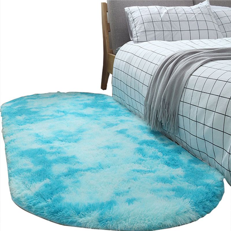 Multi-Color Tie Dye Rug Shag Western Area Rug Pet Friendly Anti-Slip Carpet for Bedroom