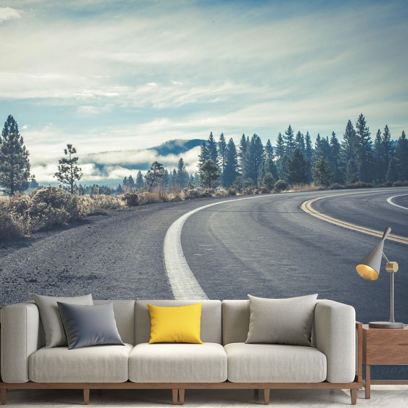 Customized Road Wall Mural Environment Friendly Wallpaper for Home Decoration