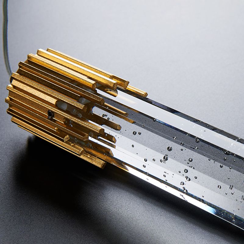 Modern Minimalist Style Tubes Pendant Lighting Fixtures Crystal Ceiling Lamp for Living Room