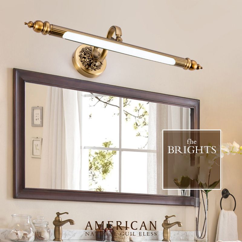 Bronze längliche Wandmontage mit modernem LED -LED -Acrylleuchten für Badezimmer