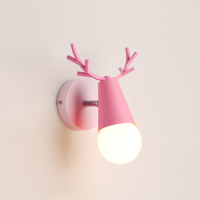 MODERNA MACHAROON ANDLED SHADE SCONTI SCONCE METALE 1 PONCES LIGHT per camera da letto