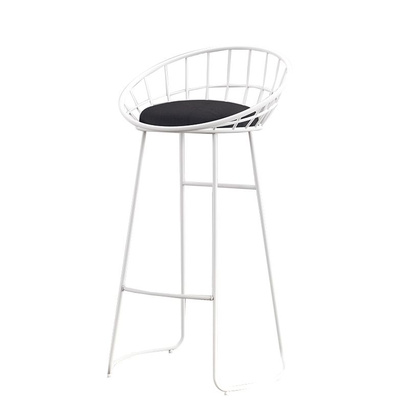 Scandinavian Design Upholstered Bar Stools Armless Stools with Cushion