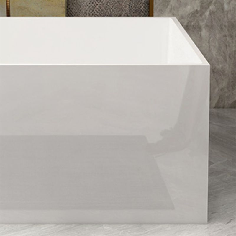 Stone Soaking Bathtub Antique Finish Rectangular Back to Wall Bath Tub