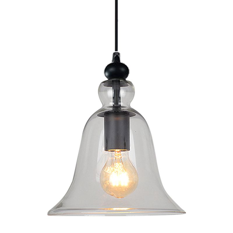 Lampada appesa al vetro Bell Bell Style Industrial Lampada a sospensione per il ristorante