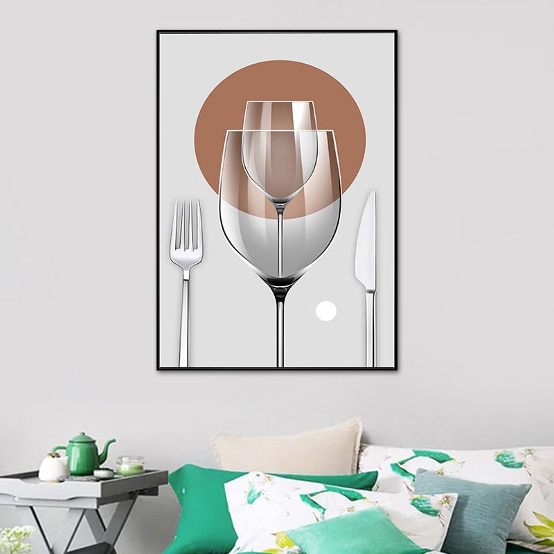 Pastel Color Modern Tableware Painting for Boys Bedroom, Multiple Sizes Available
