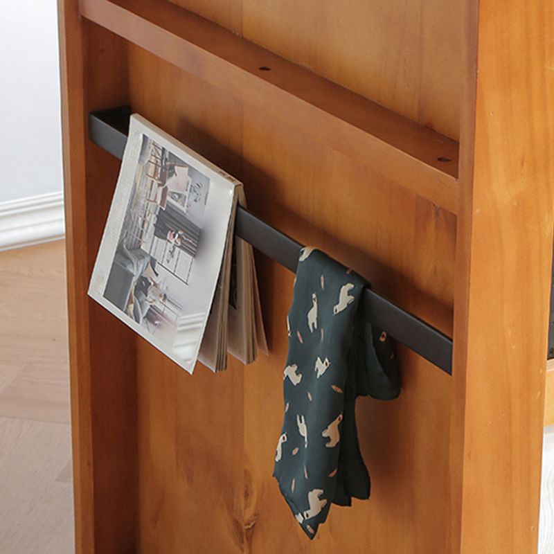 Black Stone Modern Kitchen Island Table with Solid Wood Base and Drawers
