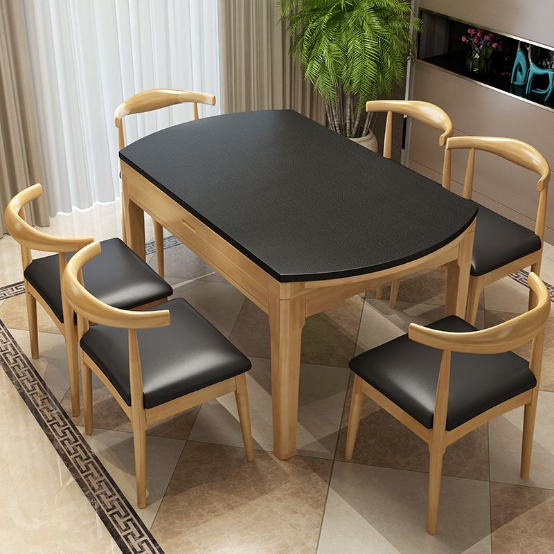 Kitchen Contemporary Dinner Table 4 Legs Extendable Dining Table