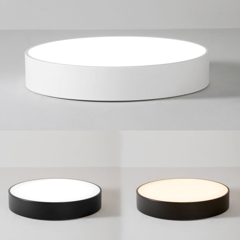 Round Flush Mount Ceiling Lamp Fixture Minimalist-Style LED Metal Ceiling Mount Lighting