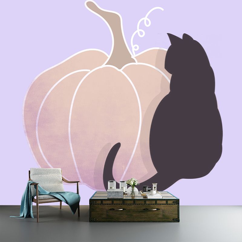 Stain Resistant Mural Cartoon Animals Illustration Living Room Wall Mural