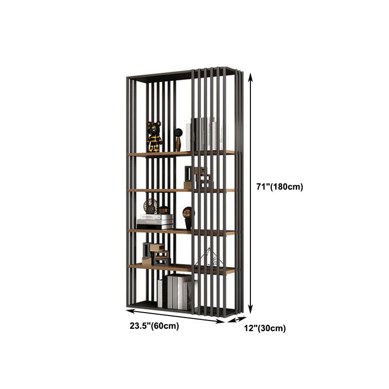 Black Color Modern Style Bookshelf Metal Bookcase for Home Use