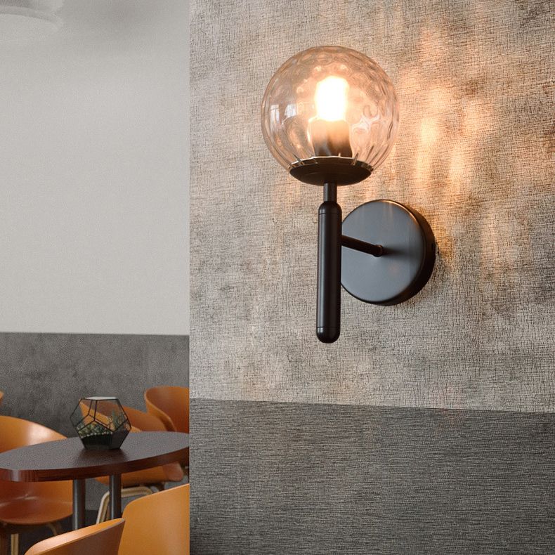 Modern Glass Wall Lamp Minimalist Wall Vanity Lights for Powder Room Washroom