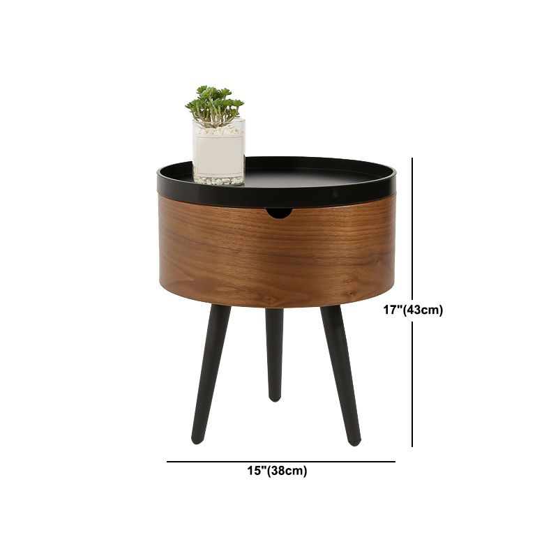 3/4 Legs Base Design Round Metal/wood Table Modern Style Coffee Table