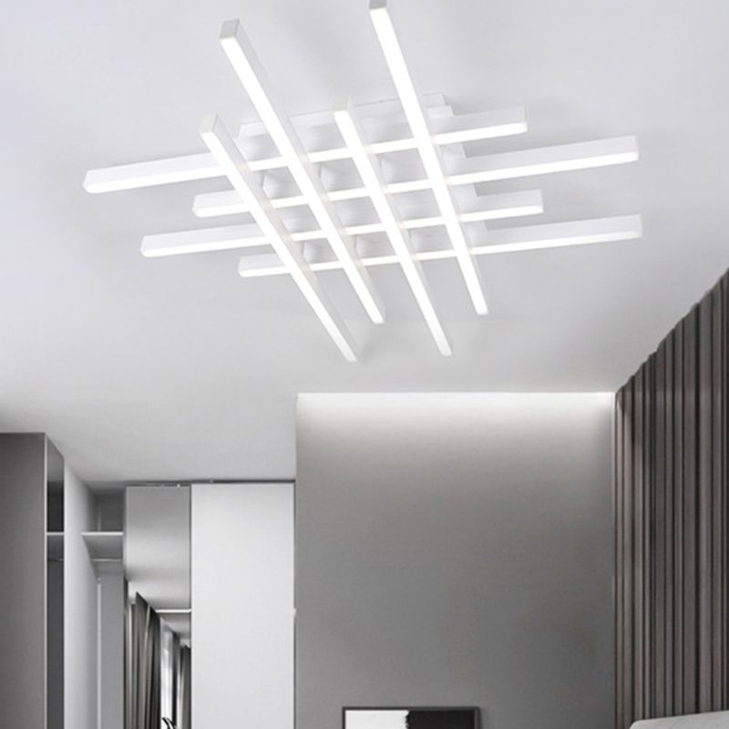 6-Lights Industrial Style Open Bulb Ceiling Light Metal Lamp Arm Lighting Fixture for Bedroom Dining Room