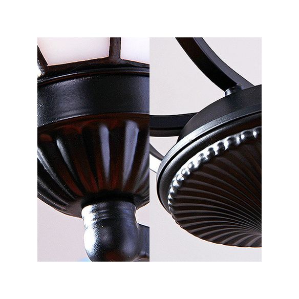 Ciotola di vetro blu Light Appeding Light 4 Luci lampadario Mediterraneo per camera da letto