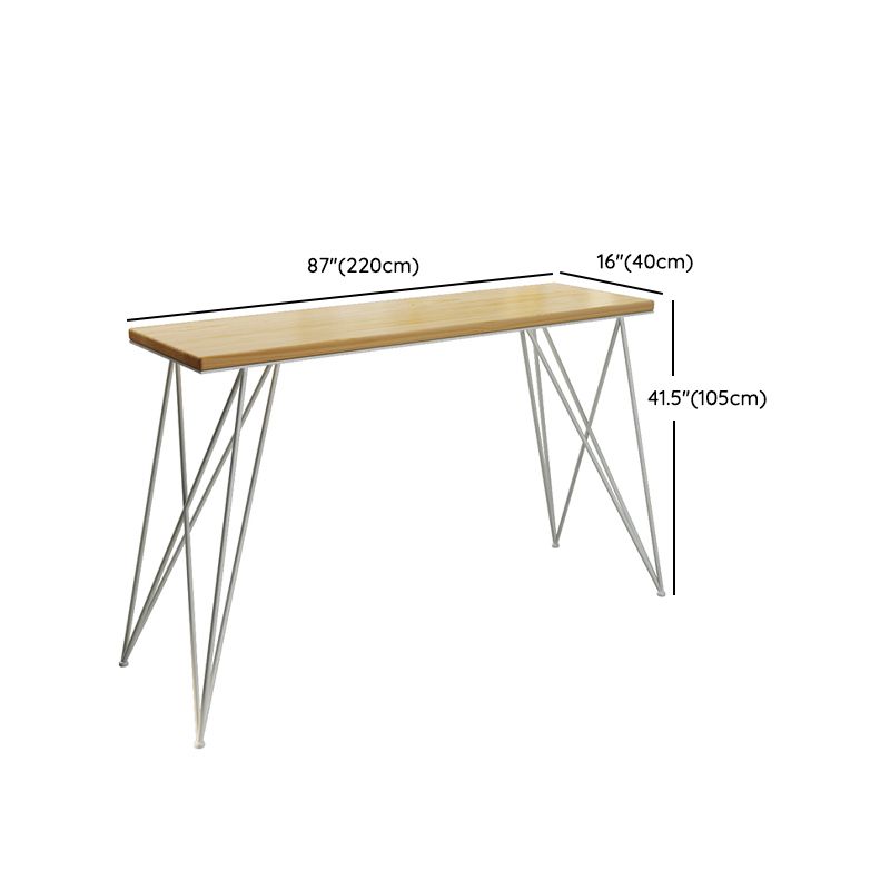 Modern Rectangle Bar Table Set 1/2/9 Pcs Brown Wooden Bar Table Set