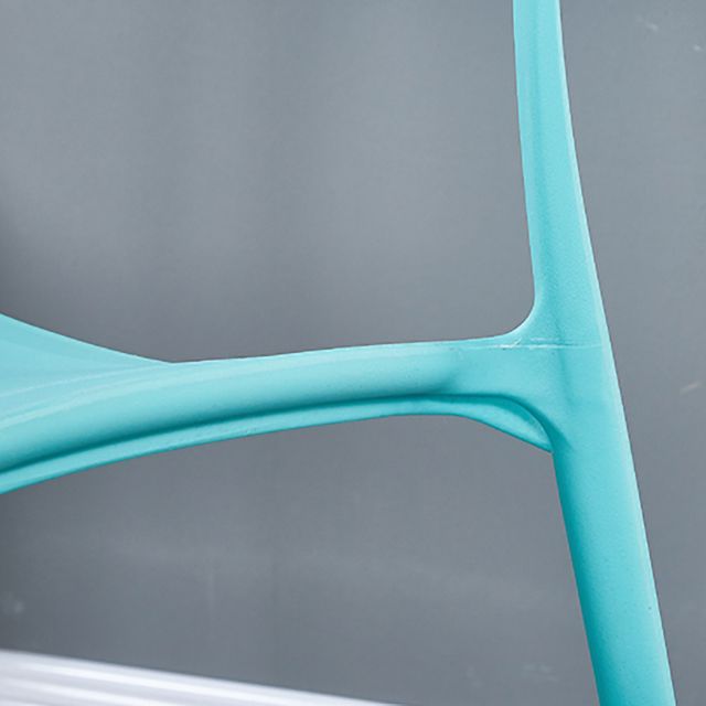 Scandinavian Armless Dining Chairs Plastic Indoor Open Back Side Chair