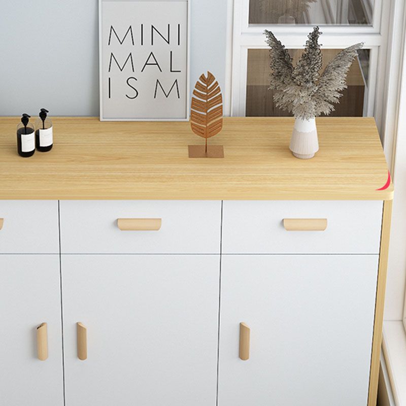 Contemporary Combo Dresser Wooden Bedroom Storage Chest Dresser with Drawers and Doors