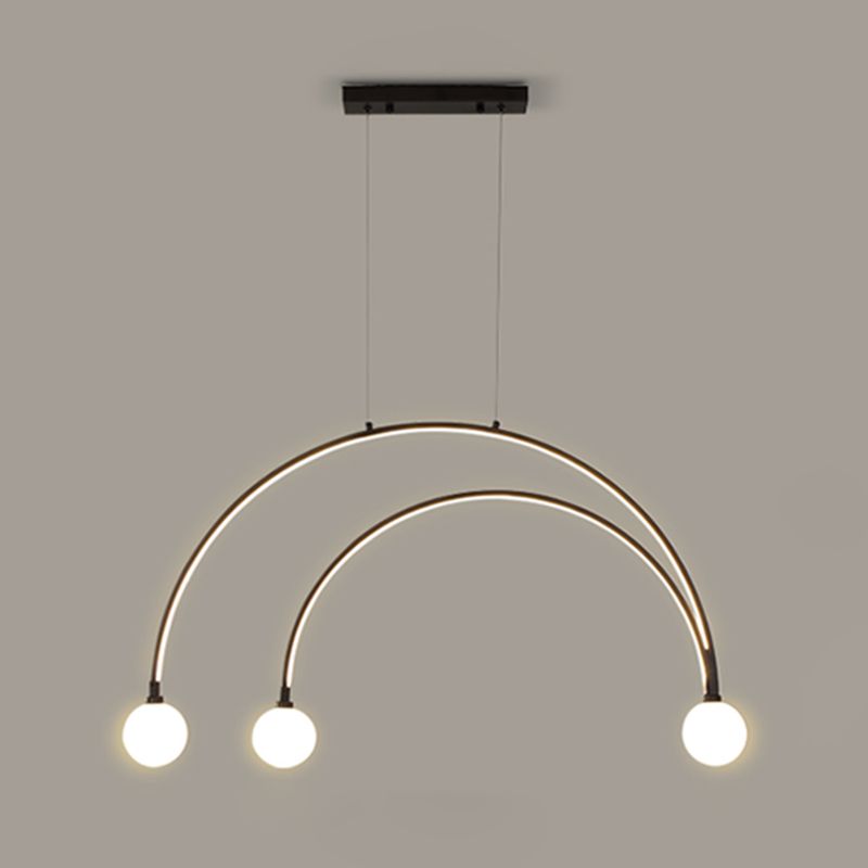 Modern Style Pendant Light LED Ball Shade Chandelier Light for Dining Room Kitchen