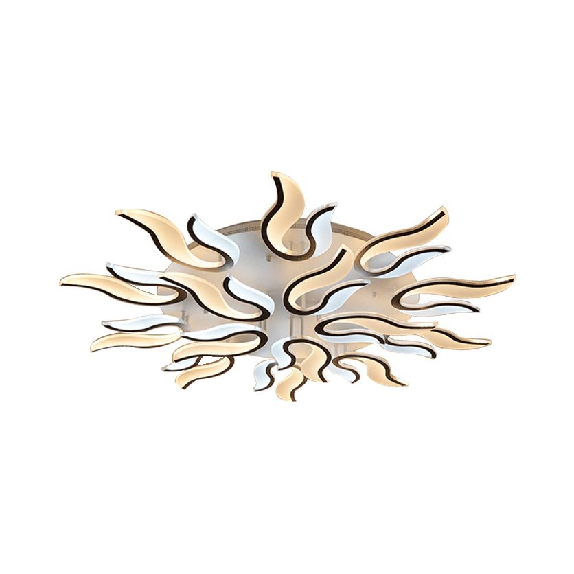 Blossoming Living Room Flush Mount Light Acrylic LED 3/6/9-Light Modern Ceiling Light Fixture in Warm/White/Natural Light