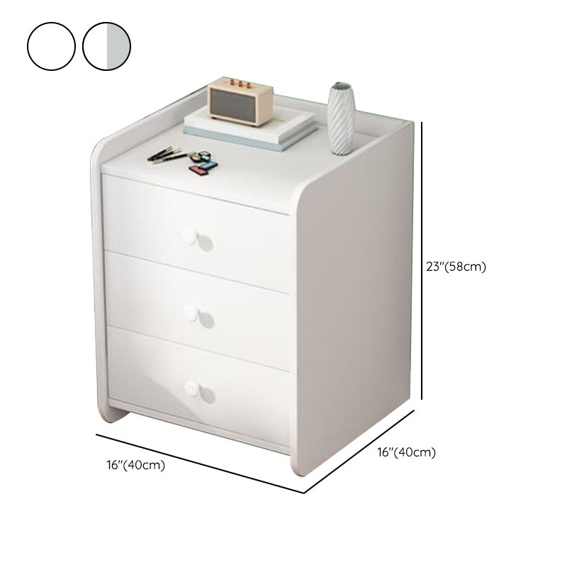 Contemporary Night Table Storage Accent Table Nightstand with 2/3 Drawers for Bedroom