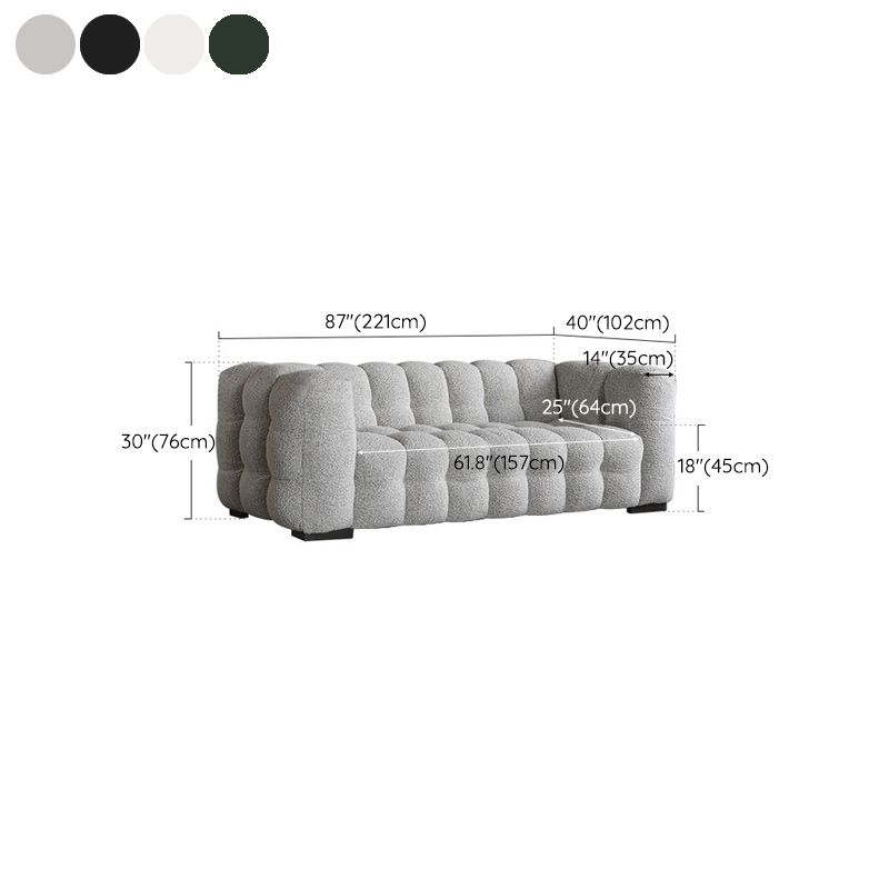 Contemporary Fabric 3 Seater Living Room Seating Tuxedo Arm Cushions Sofa